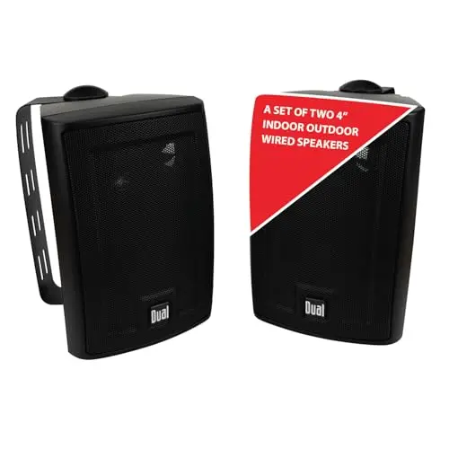 Dual Electronics LU43PB wired outdoor speaker with weather-resistant coating