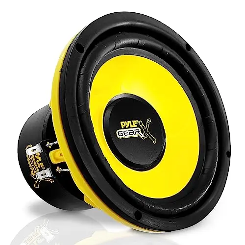 Pyle 6.5 inch mid bass woofer sound speaker system with yellow cone