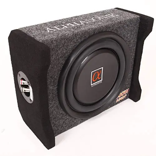 Alphasonik 8-inch down fire shallow mount subwoofer enclosure