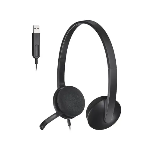 Logitech USB Headset H340 with rotating boom microphone