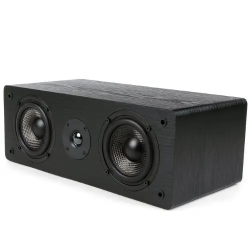 Micca MB42-C center channel speaker with woven carbon fiber woofer and compact design