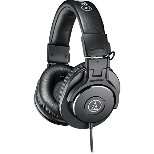 Audio-Technica ATH-M30x professional studio monitor headphones in black