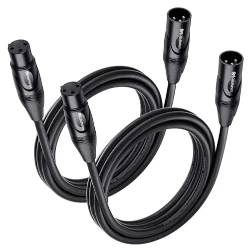 Cable Matters 2-pack XLR microphone cables with oxygen-free copper construction