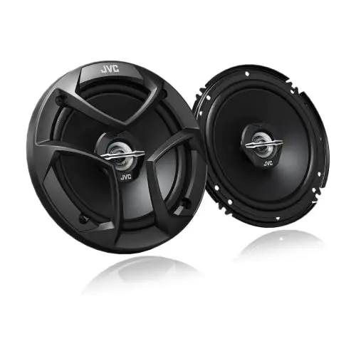 JVC 6.5-inch coaxial car speakers with black grills