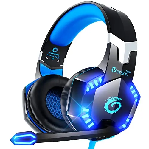VersionTECH G2000 gaming headset in blue and black