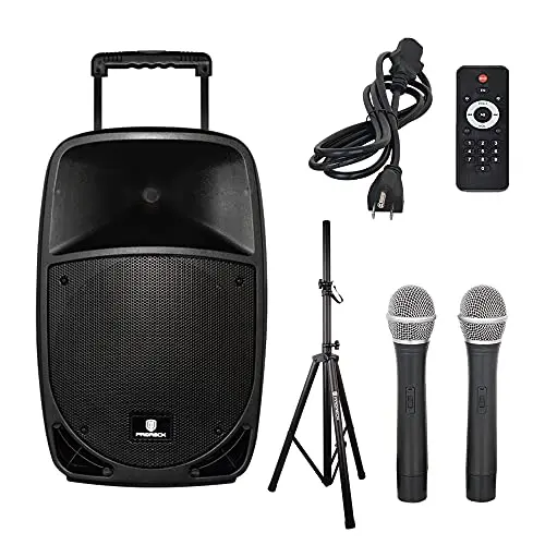 PRORECK Freedom 15 portable PA speaker system with wireless microphones