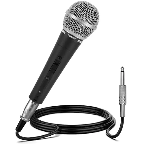 Pyle Professional dynamic vocal microphone with on/off switch