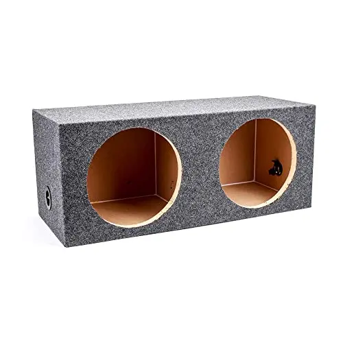 QPower heavy duty dual 12-inch sealed subwoofer enclosure