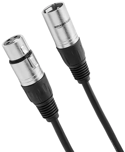 Amazon Basics XLR microphone cable with zinc alloy connectors