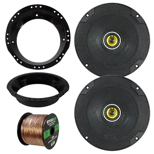 Kicker CSC654 motorcycle speakers with mounting adapters