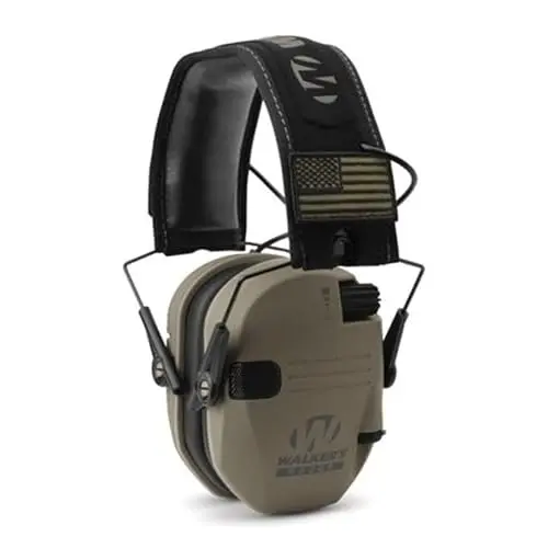 Walkers Razor Slim electronic shooting earmuffs with folding design