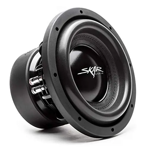 Skar Audio EVL-10 10-inch car subwoofer with red suspension