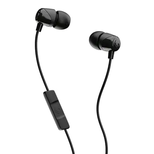Skullcandy Jib wired earbuds in black with noise-isolating design
