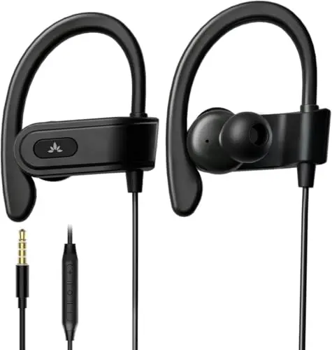Avantree E171 wired earbuds with ear hook and in-line controls