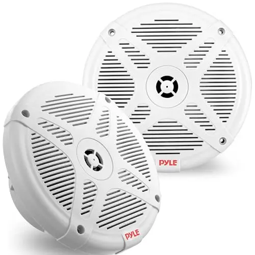 Pyle white marine speaker with IP-X4 waterproof rating