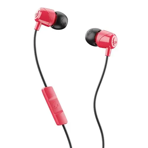 Skullcandy Jib wired earbuds in red with tangle-free cord