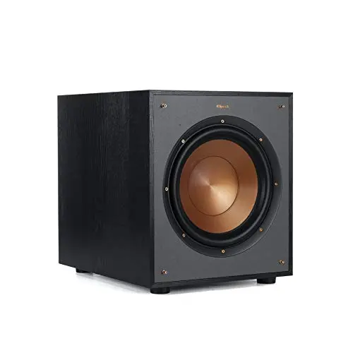 Klipsch R-100SW 10-inch front-firing subwoofer in black