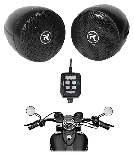 Rockville RockNRide motorcycle handlebar speakers in black