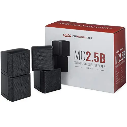Pure Resonance Audio MC2.5B swiveling mini cube speakers