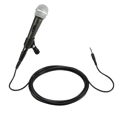 Amazon Basics dynamic vocal microphone with XLR cable