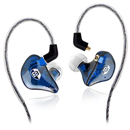 BASN high-definition in-ear monitor headphones with detachable cable