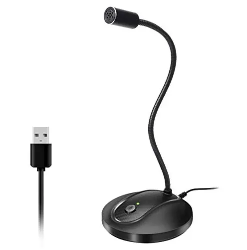 JOUNIVO USB microphone with gooseneck and desktop stand