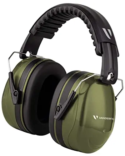 Vanderfields hearing protection ear muffs with high noise reduction rating