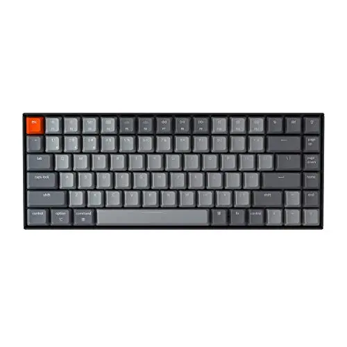 Keychron K2 wireless mechanical keyboard with compact 75% layout and white backlight