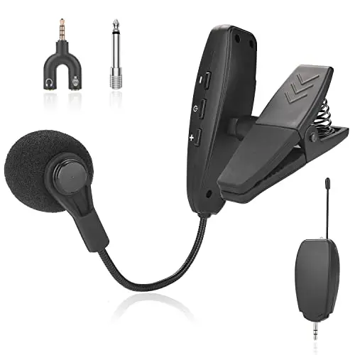 Amoper wireless UHF clip-on instrument microphone