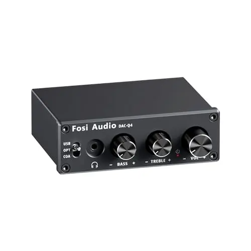 Fosi Audio Q4 DAC headphone amplifier with optical input