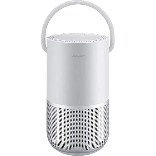 Bose Portable Smart Speaker in silver with handle