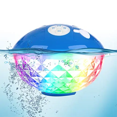 Blufree floating Bluetooth pool speaker with colorful lights