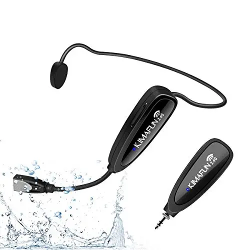 KIMAFUN sweatproof wireless headset microphone for fitness instructors