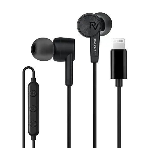 PALOVUE SweetFlow wired Lightning earbuds for iPhone with microphone