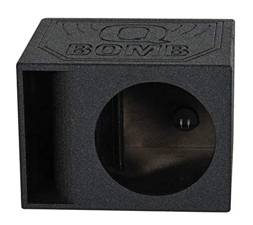 Rockville single 15-inch horn ported subwoofer enclosure with bed liner finish