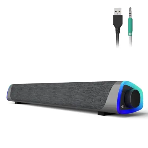 SOULION R30 computer speakers with colorful LED lights