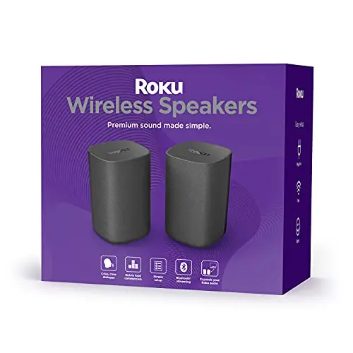 Roku Wireless Speakers black design with sleek finish