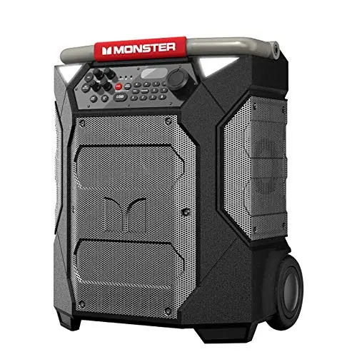 Monster Rockin Roller 270 portable Bluetooth speaker with wheels and weather-resistant design