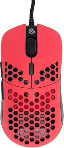 G-Wolves Hati HT-M honeycomb wired gaming mouse in red