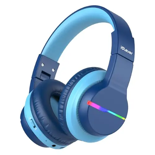 iClever BTH12 kids headphones with LED lights