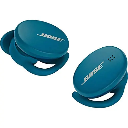 Bose Sport Earbuds in baltic blue with charging case