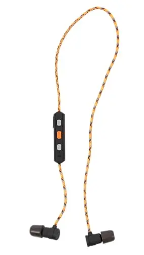 Walker's rope hearing enhancer earbuds around neck