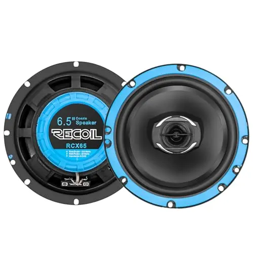 RECOIL RCX65 6.5-inch car audio coaxial speaker system with polypropylene cone