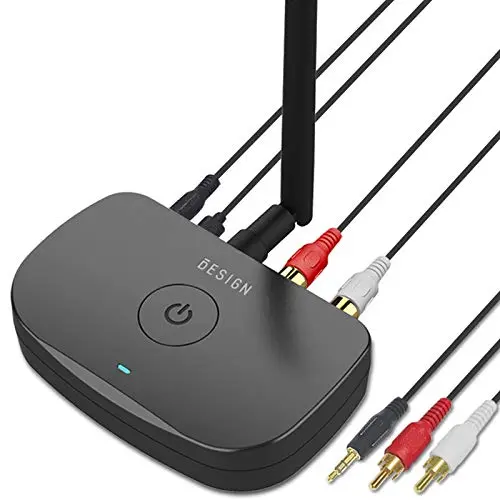 Besign BE-RCA Bluetooth music receiver for home stereo systems with long-range connectivity