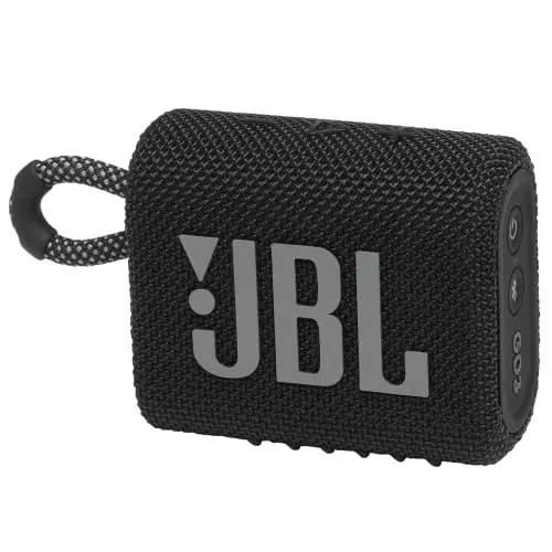 JBL Go 3 mini Bluetooth speaker with compact design and bass output
