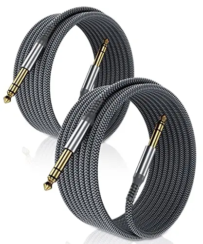 Elebase TRS instrument cable with nylon braided jacket