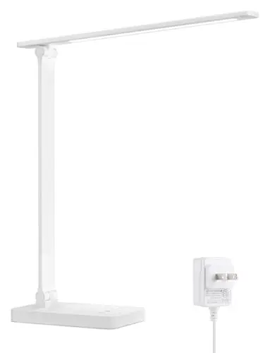 Lepro white LED desk lamp with adjustable arm and touch control