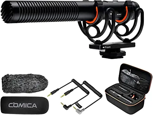 COMICA VM20 shotgun microphone with shock mount