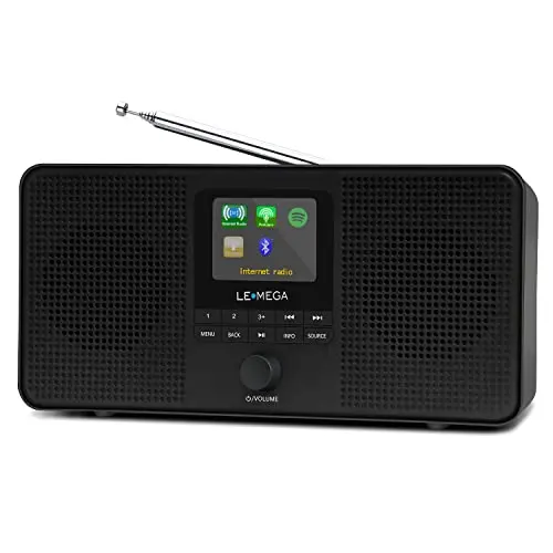 LEMEGA IR4S stereo WiFi internet radio with Spotify Connect in black