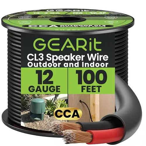 GEARit 12 gauge thick speaker wire for high-power applications
